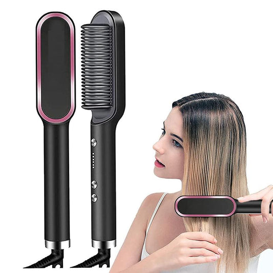 2-in-1 Hair Straightener Comb Brush: Effortless Styling